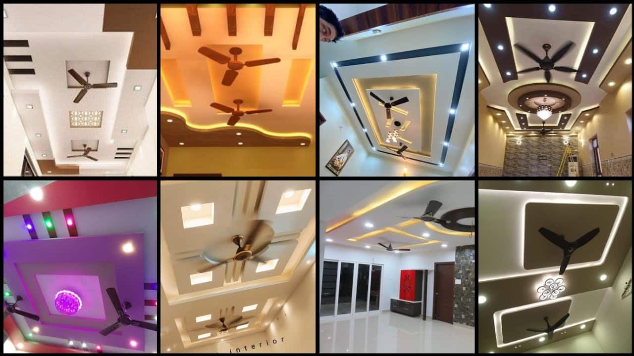 How To Accentuate POP Ceiling Design For Hall With 2 Fans